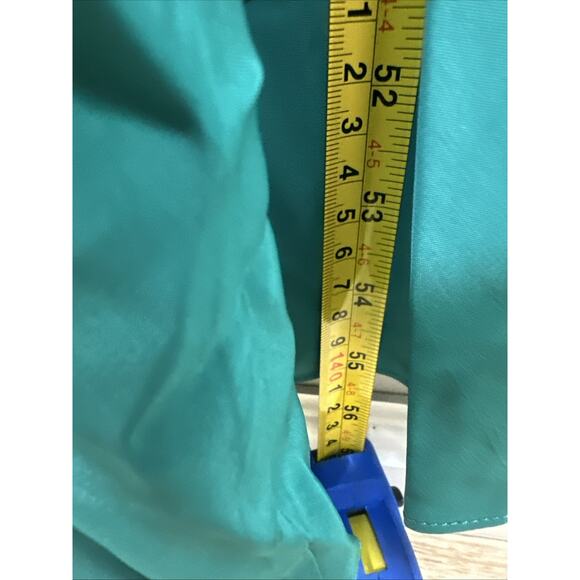 Sundance Slip Dress 6 Teal Green Lace Cut Out Detail Slit Ruffle Cocktail Formal - Picture 11 of 13